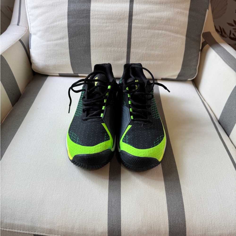 Wilson Black and Neon Green Athletic Shoes - Picture 2 of 4
